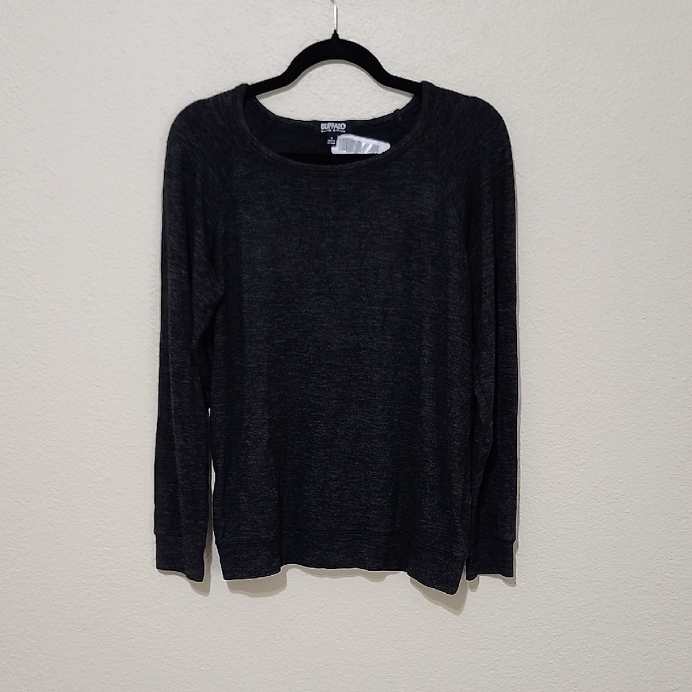 Buffalo David Bitton Black Fitted Long Sleeve Hoodie